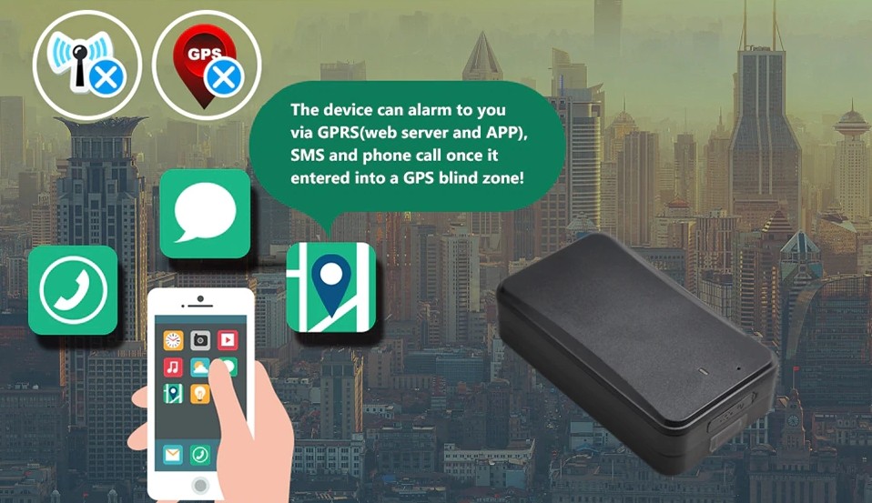 GPS slepá zona alarm tracker